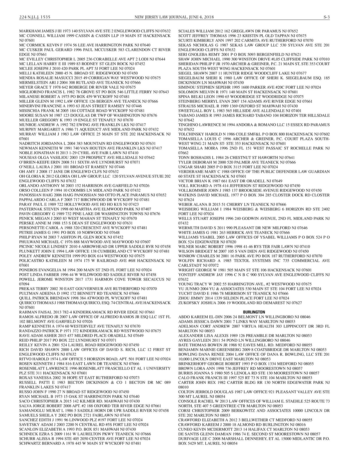 LAW OFFICES OF MICHAEL LUPOLOVER Englewood Cliffs,  Office