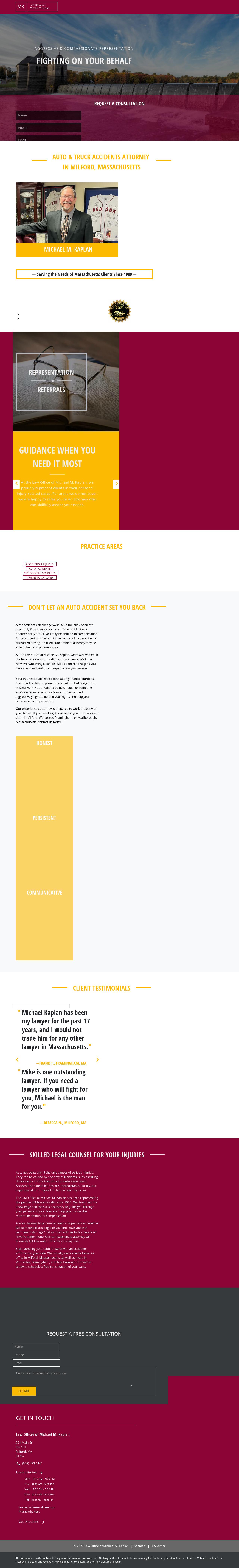 Law Office of Michael M. Kaplan Framingham, MA Office