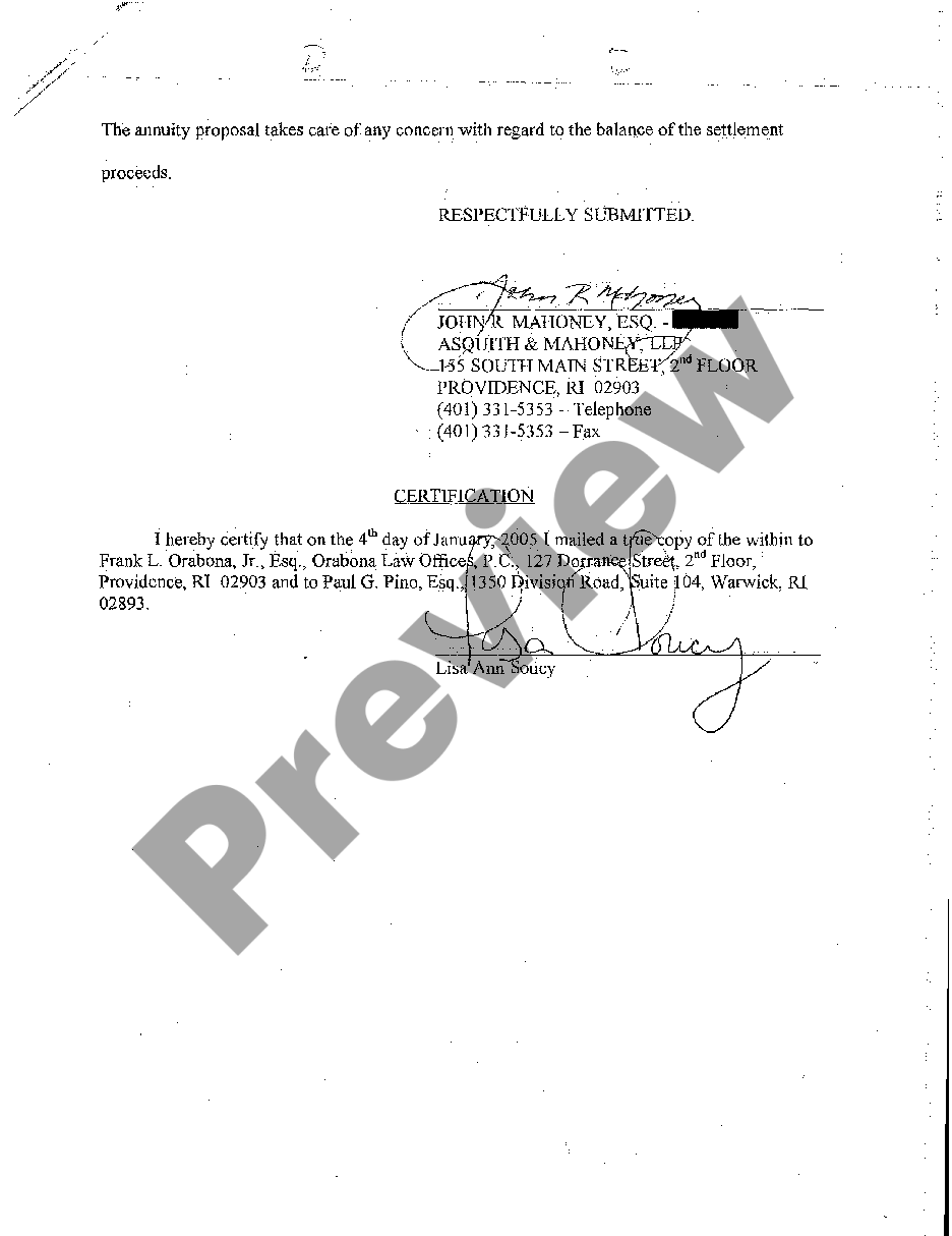 ORABONA LAW OFFICES, P.C Providence,  Office