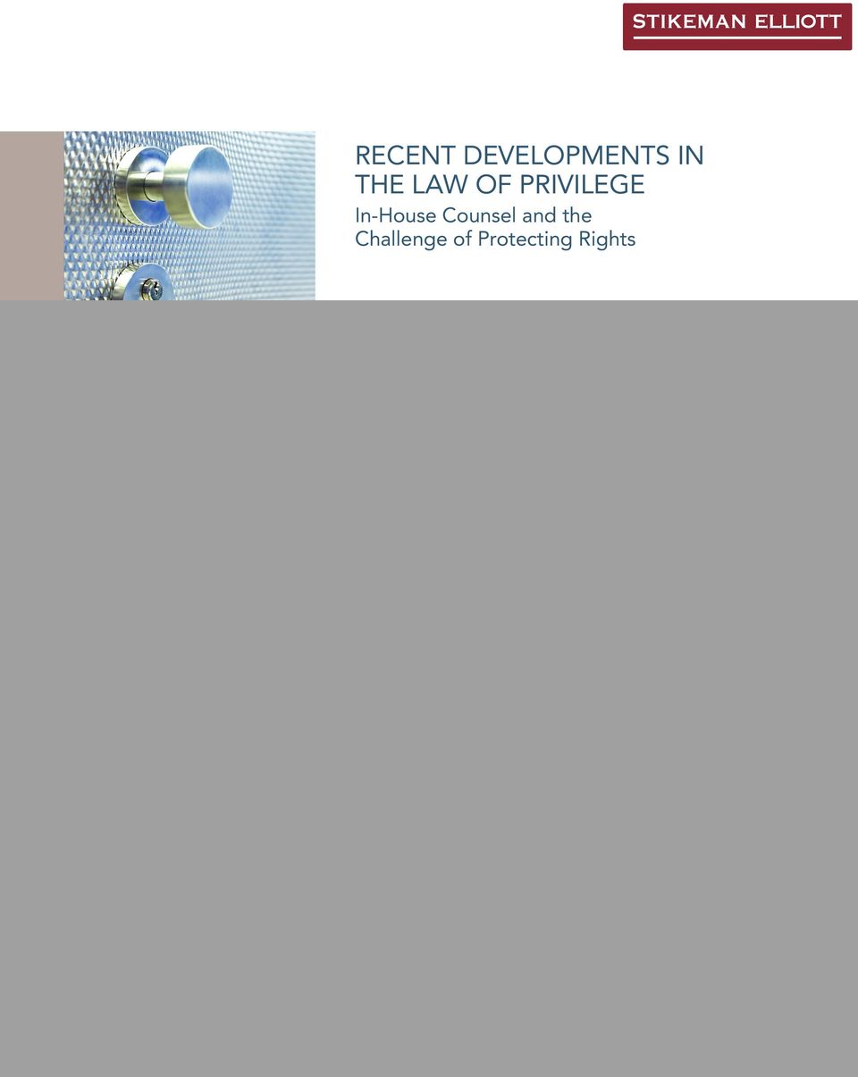 Stikeman Elliott LLP London, United Kingdom Office