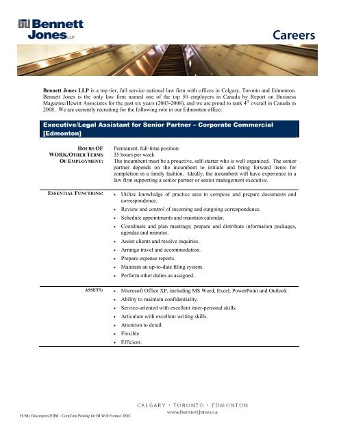 Bennett Jones LLP Edmonton, Canada Office