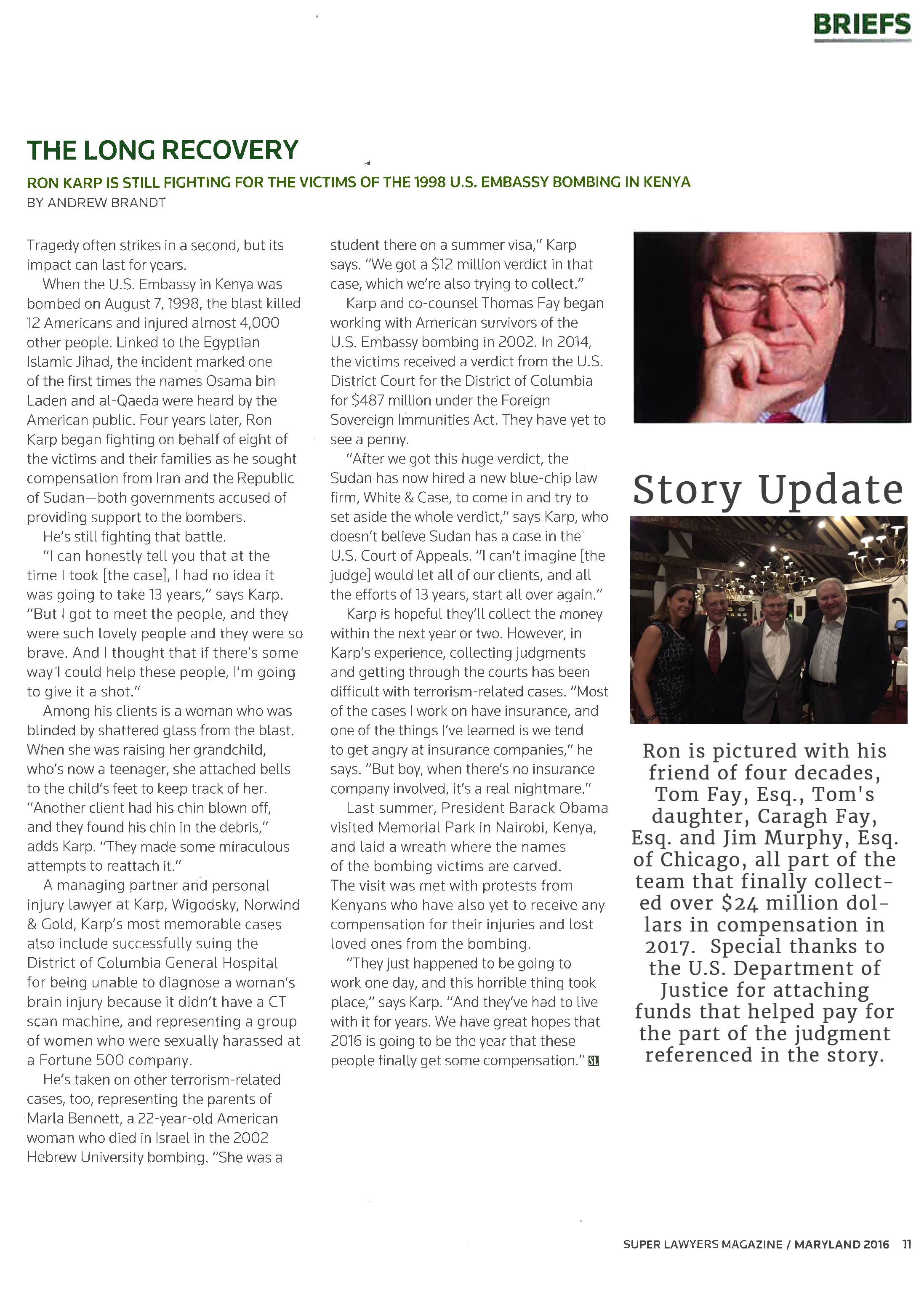 Karp, Norwind, Gold & Karp, P.A Washington,  Office