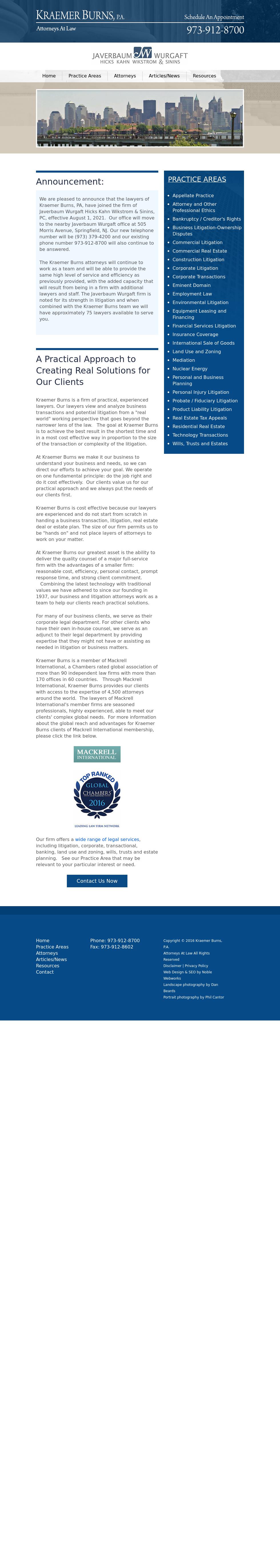 Kraemer Burns, P.A Springfield, NJ Office