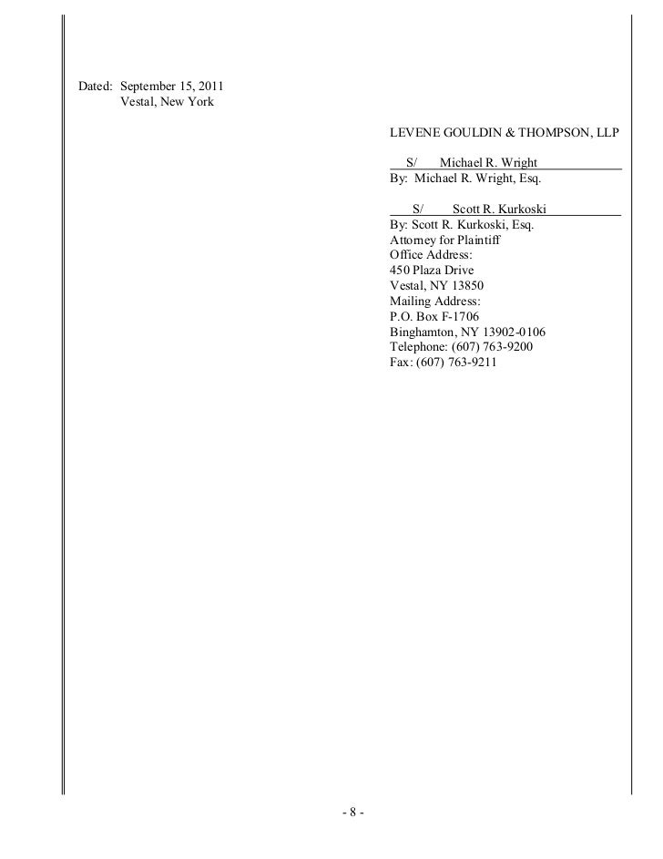 Levene Gouldin & Thompson, LLP Binghamton, NY Office