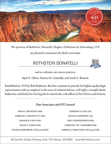 Rothstein Donatelli LLP Tempe, AZ Office