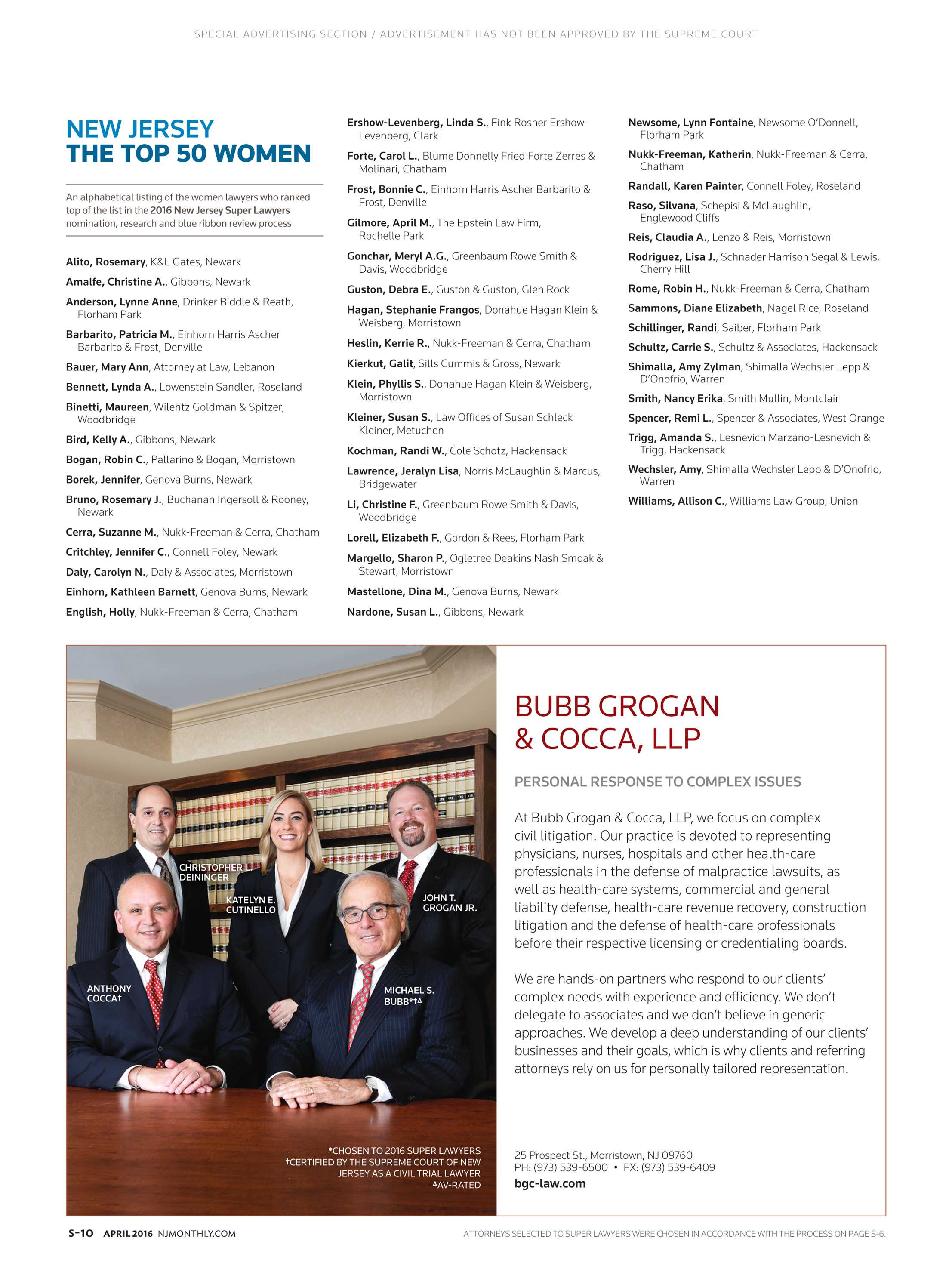 Bubb Grogan & Cocca LLP Morristown, NJ Office