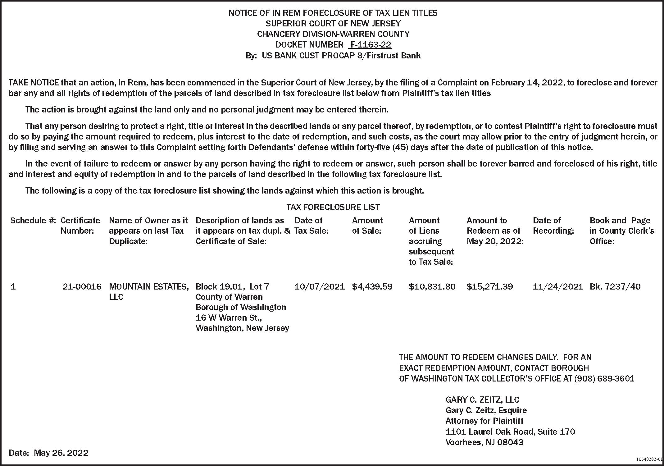 The Law Offices of Gary C. Zeitz, LLC Voorhees,  Office