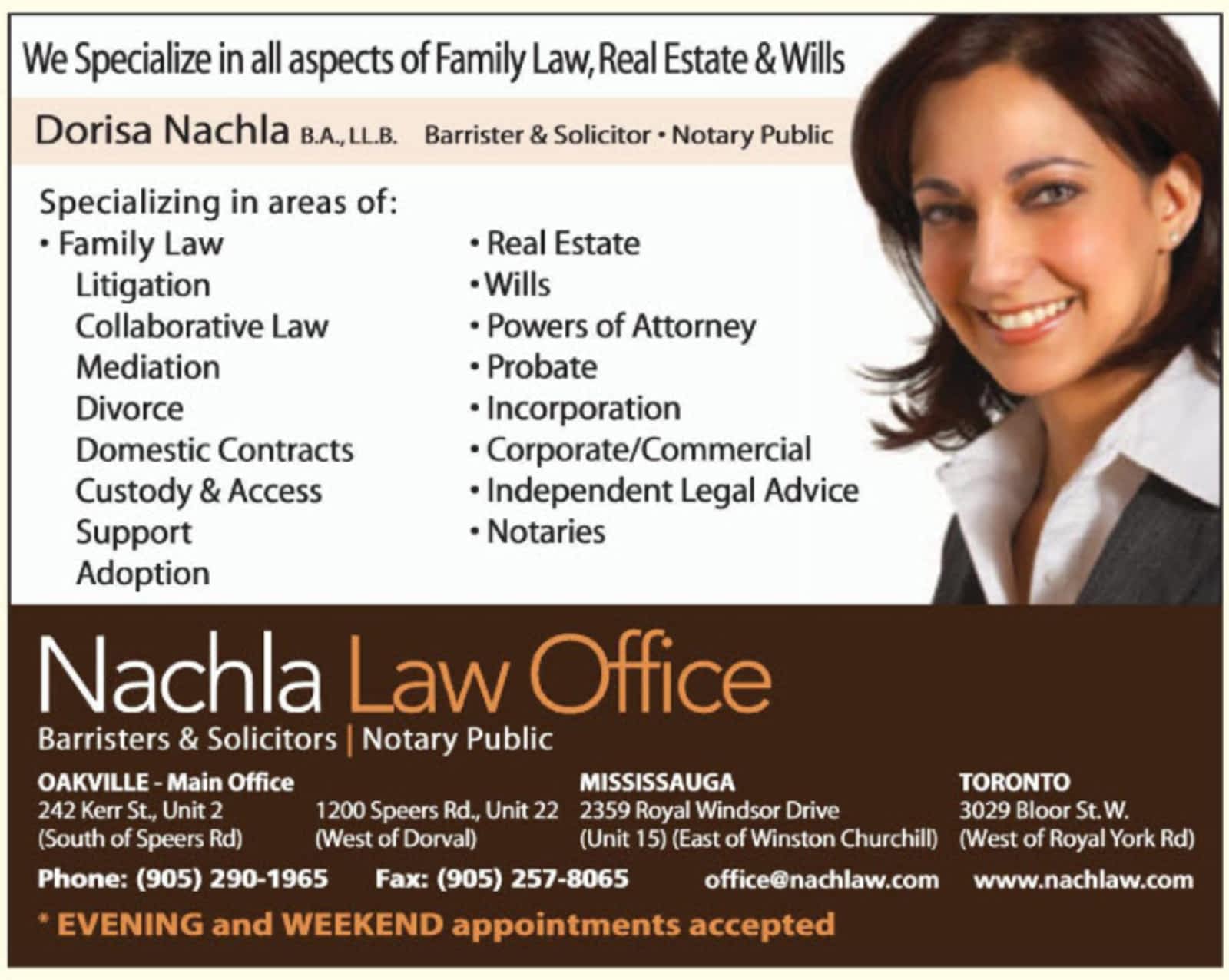 Nachla Law Office Mississauga, Canada Office