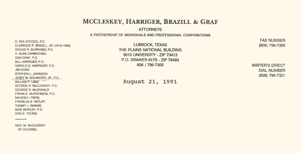 Murchison Law Lubbock, TX Office