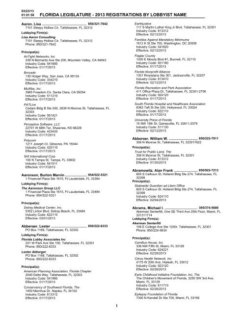 Aronovitz Law Tallahassee, FL Office