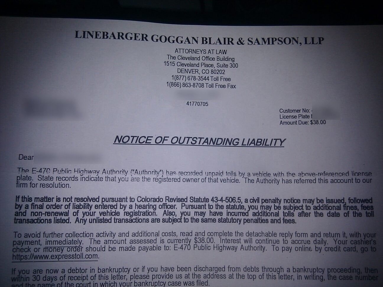 Linebarger Goggan Blair & Sampson LLP Denver, CO Office