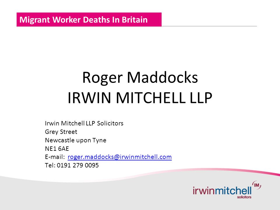 Irwin Mitchell LLP London, United Kingdom Office