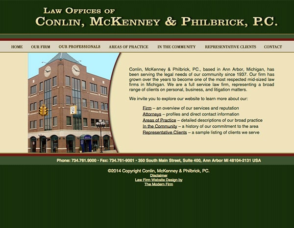 Law Offices of Conlin, McKenney & Philbrick, P.C Ann Arbor, MI Office
