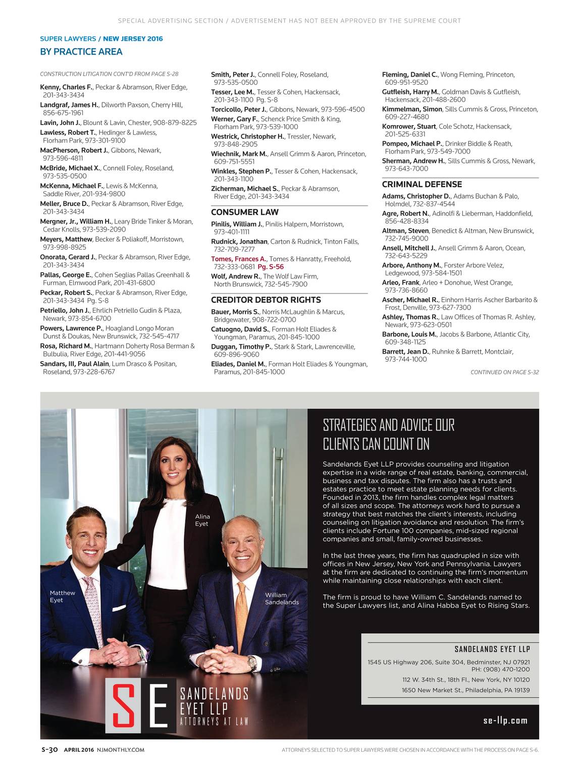 Sandelands Eyet LLP Bedminster,  Office