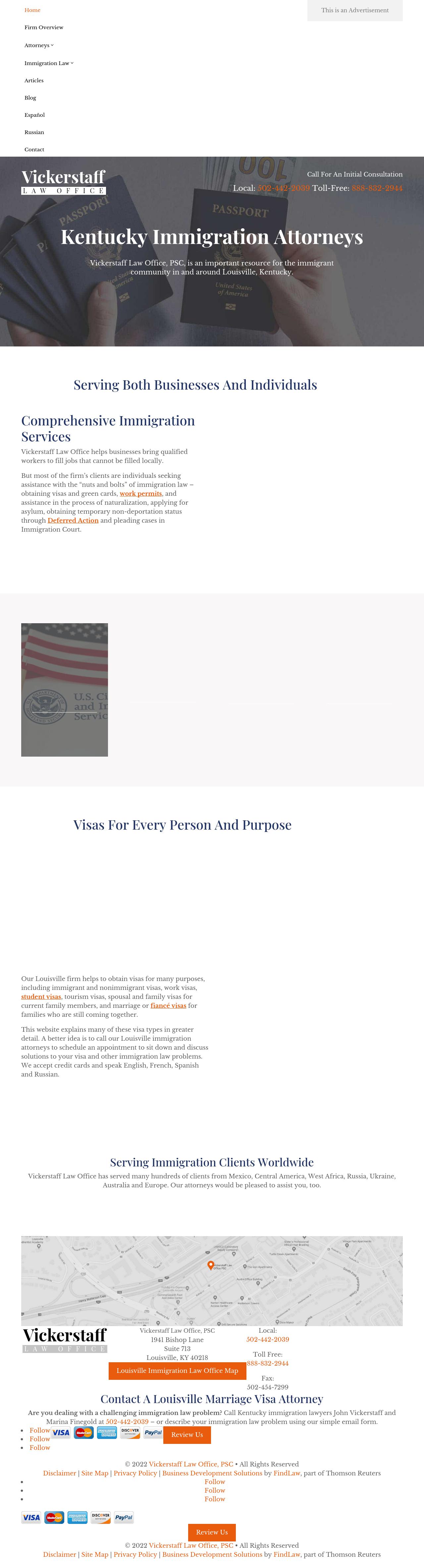 Vickerstaff Law Office, PSC Louisville, KY Office