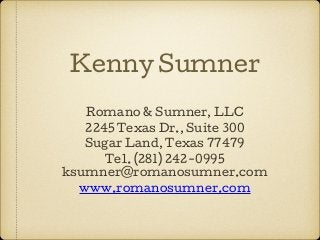Romano & Sumner Law Firm Sugar Land, TX Office