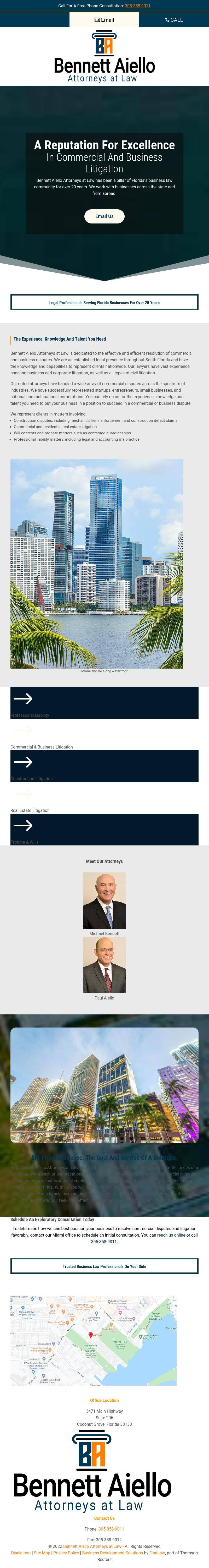 Bennett Aiello Attorneys at Law Miami, FL Office