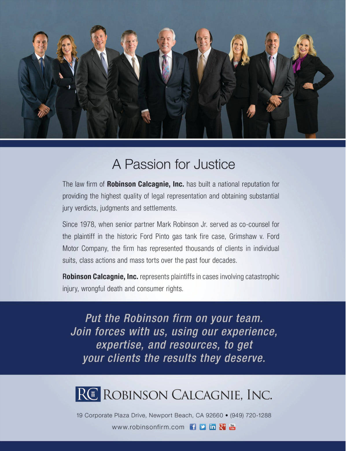 Robinson Calcagnie, Inc Newport Beach, CA Office