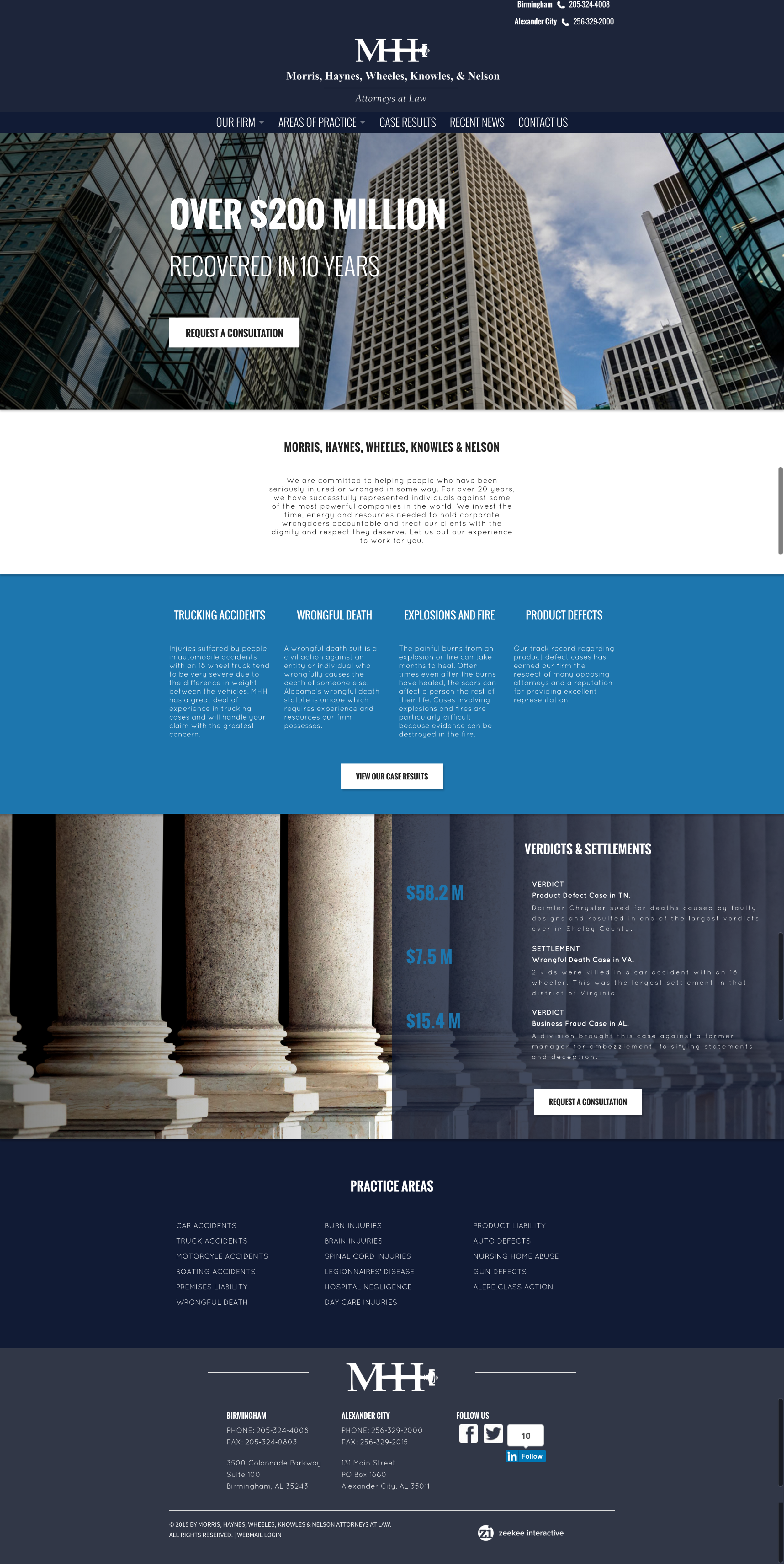 Morris Haynes Attorneys at Law Alexander City, AL Office