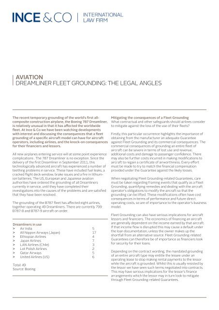 Ince & Co London, United Kingdom Office