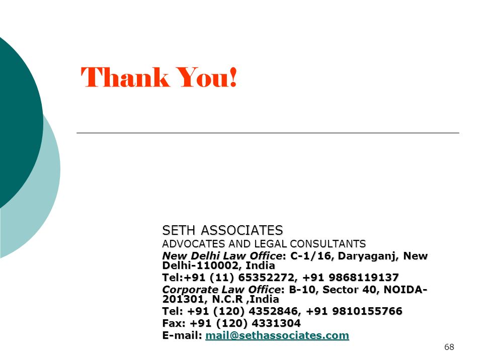 SETH ASSOCIATES Noida, India Office