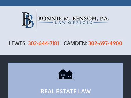 Bonnie M. Benson, PA Lewes,  Office
