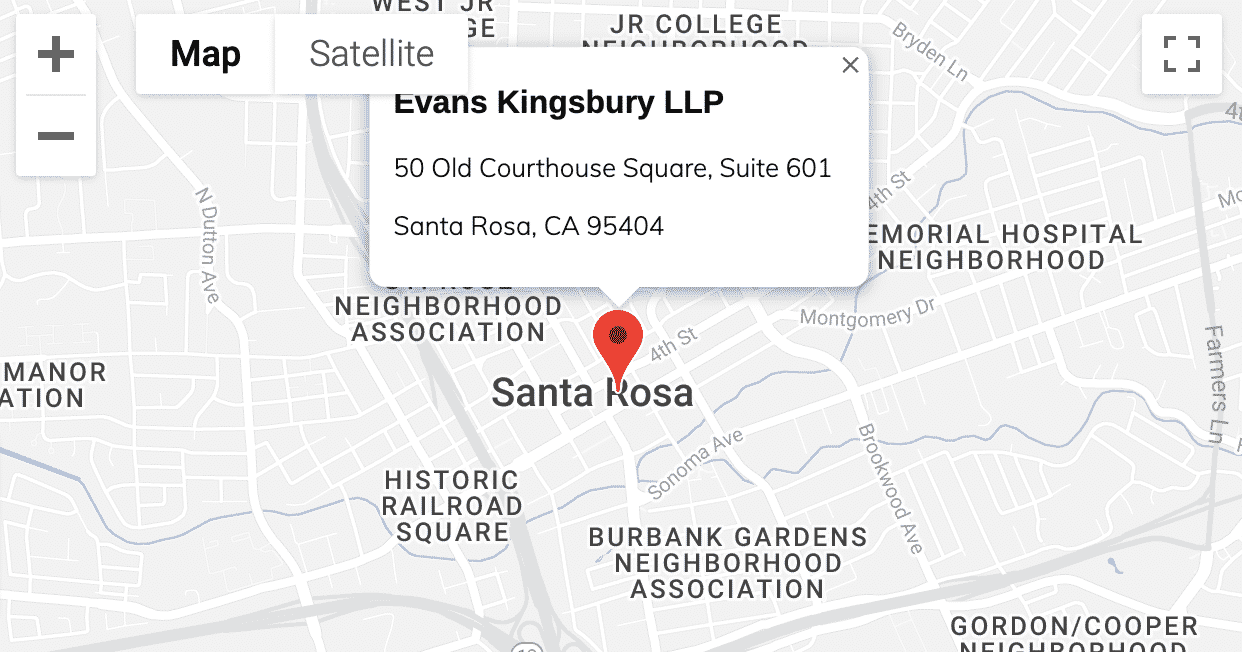 Evans Kingsbury LLP Santa Rosa,  Office