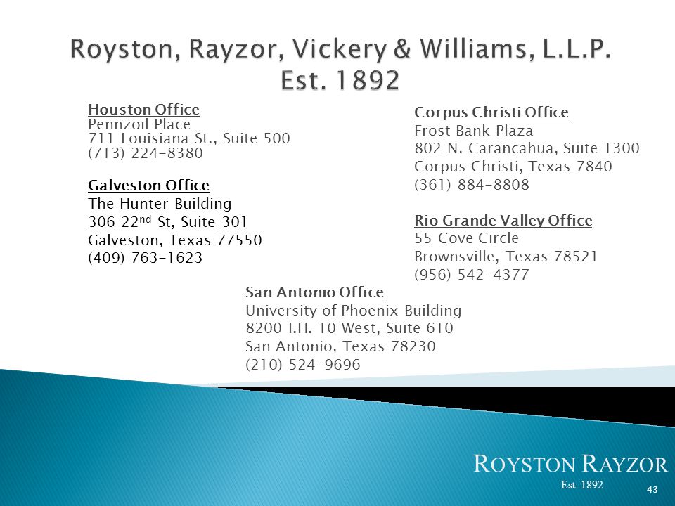 Royston Rayzor Brownsville, TX Office