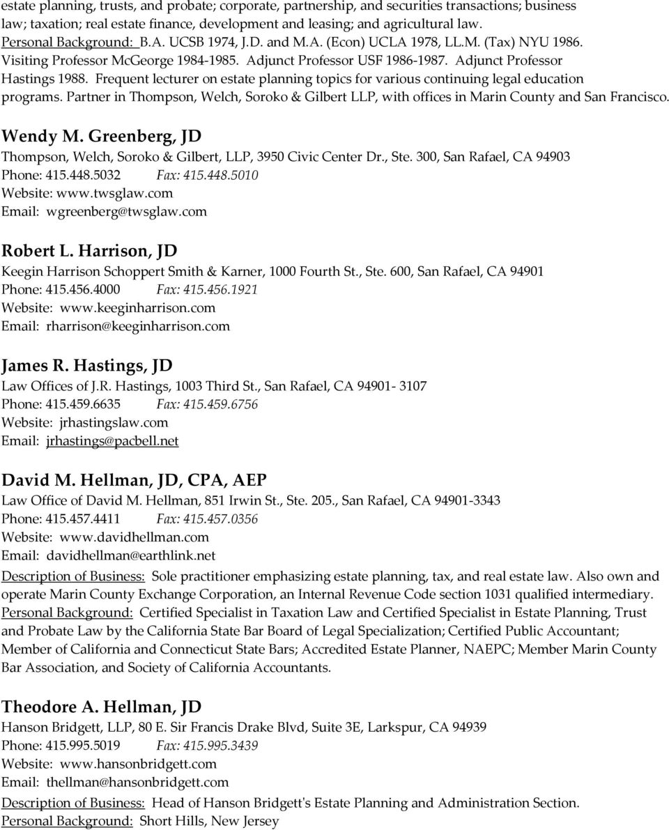 Thompson, Welch, Soroko & Gilbert LLP San Rafael,  Office