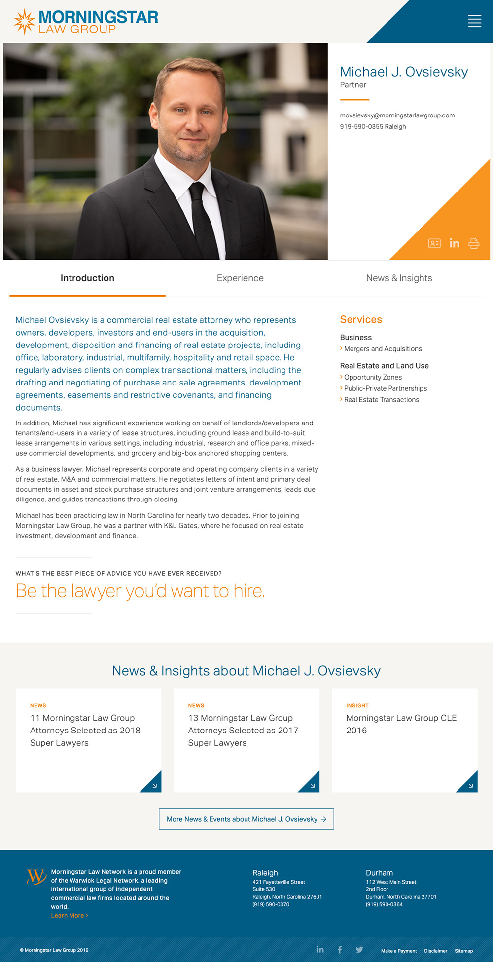 Morningstar Law Group Durham, NC Office