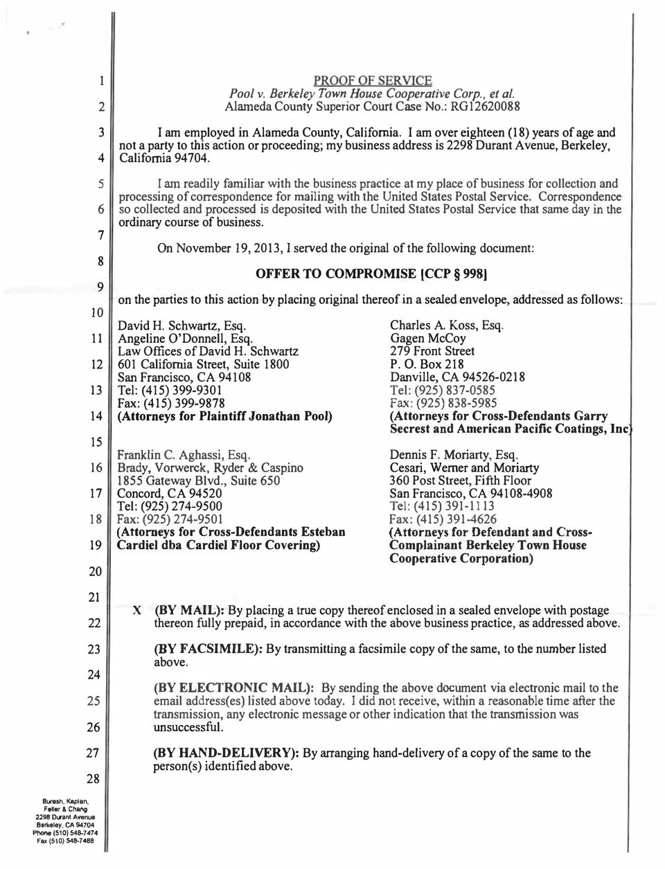 Cesari Werner and Moriarty San Francisco, CA Office