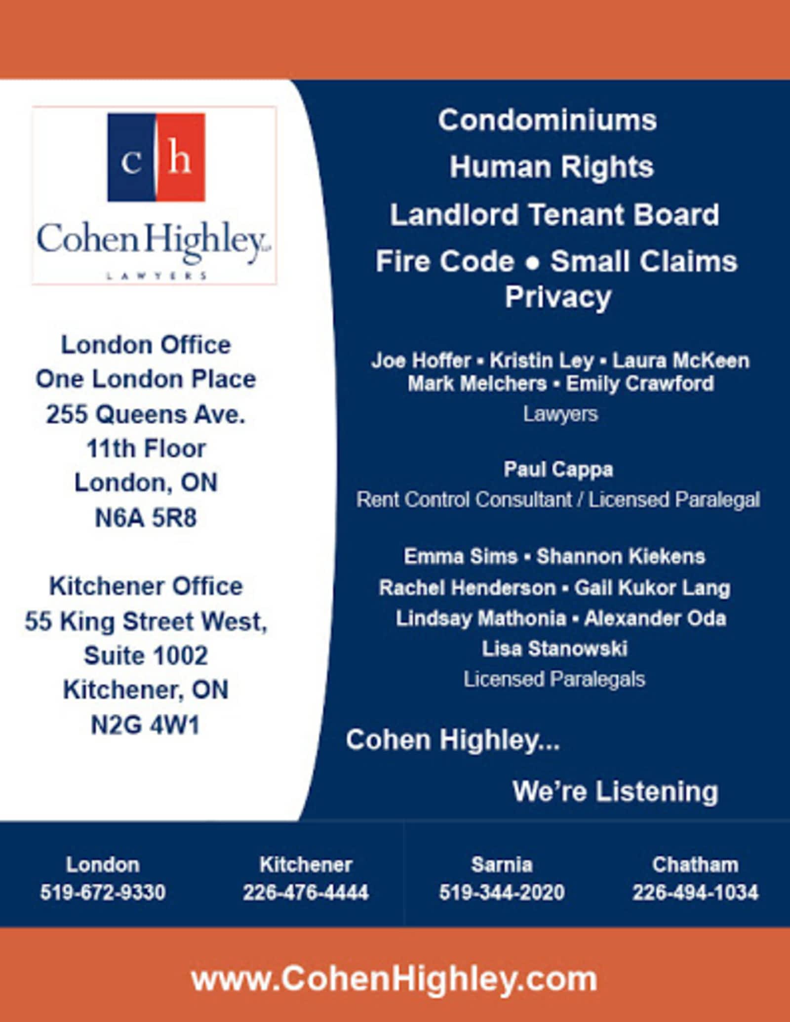 Cohen Highley LLP London, Canada Office