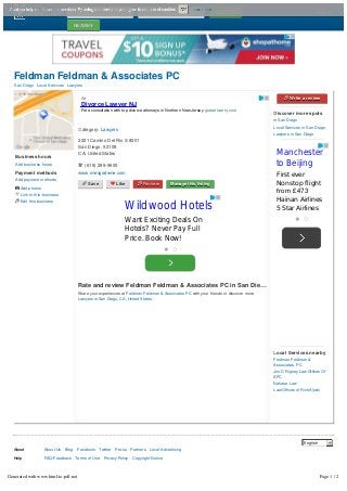 Feldman & Feldman Associates, APC San Diego, CA Office