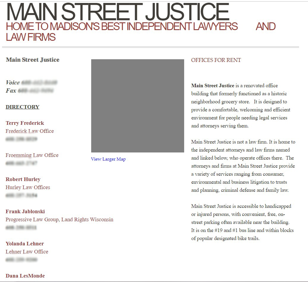 Froemming Law Office Madison,  Office