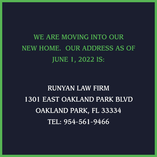 Runyan Law Firm Wilton Manors, FL Office