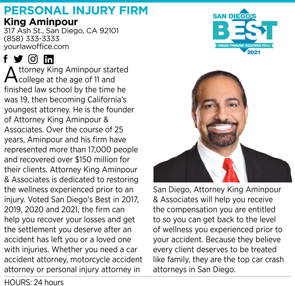 King Aminpour Car Accident Lawyer San Diego,  Office