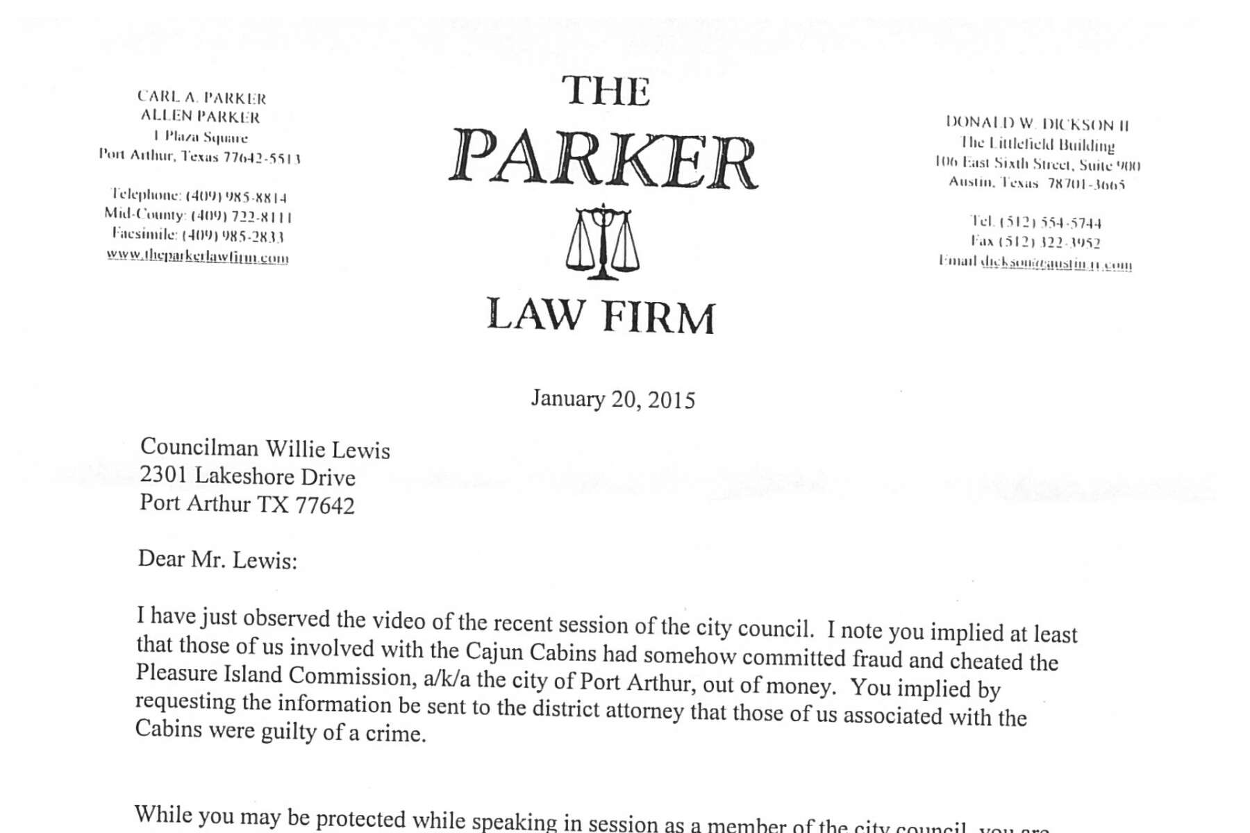 Parker Law Firm Port Arthur, TX Office
