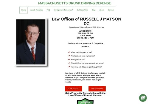 Law Offices of Russell J. Matson, PC Braintree, MA Office