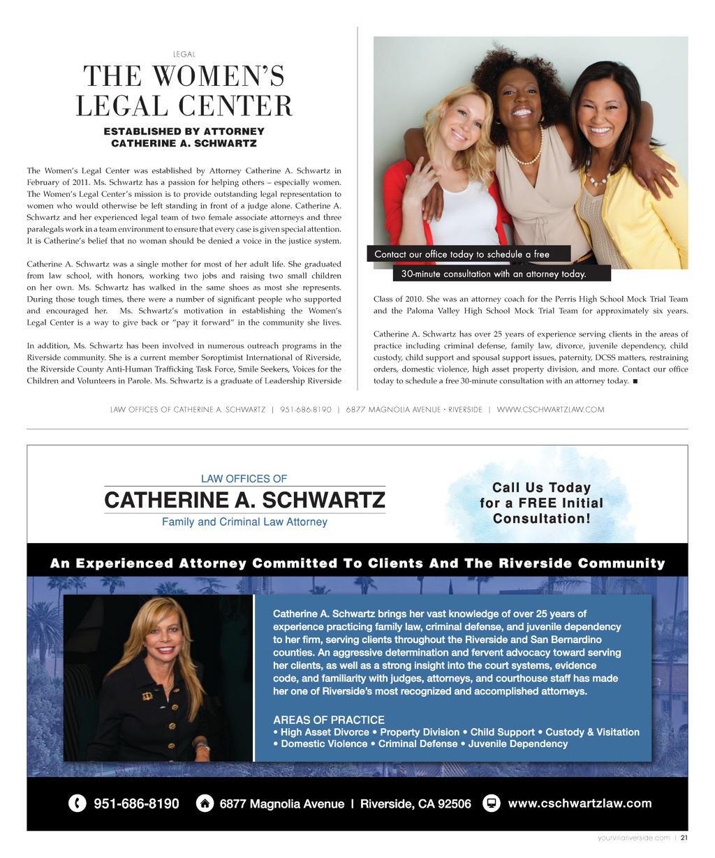 Law Offices of Catherine A. Schwartz Riverside,  Office