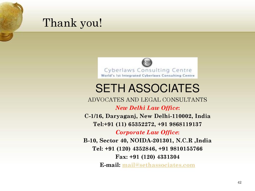 SETH ASSOCIATES New Delhi, India Office