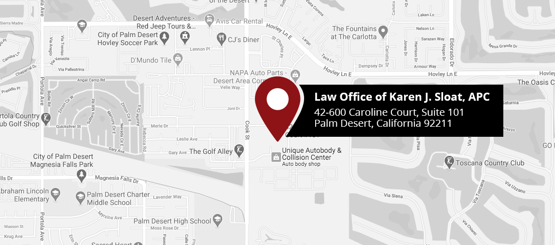 Law Office of Karen J. Sloat, APC Indian Wells,  Office