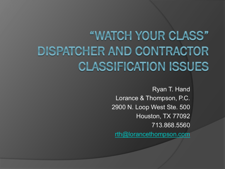 Lorance & Thompson Houston, TX Office