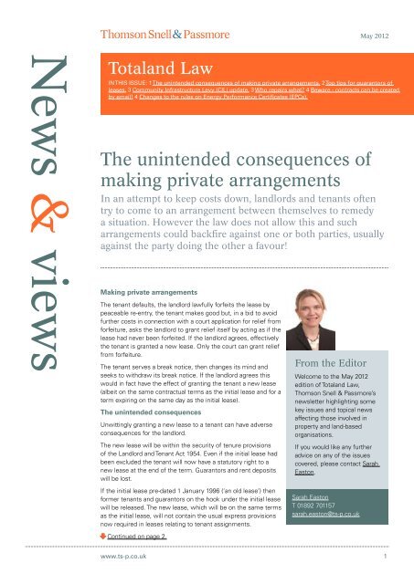 Thomson Snell & Passmore Greenhithe, United Kingdom Office