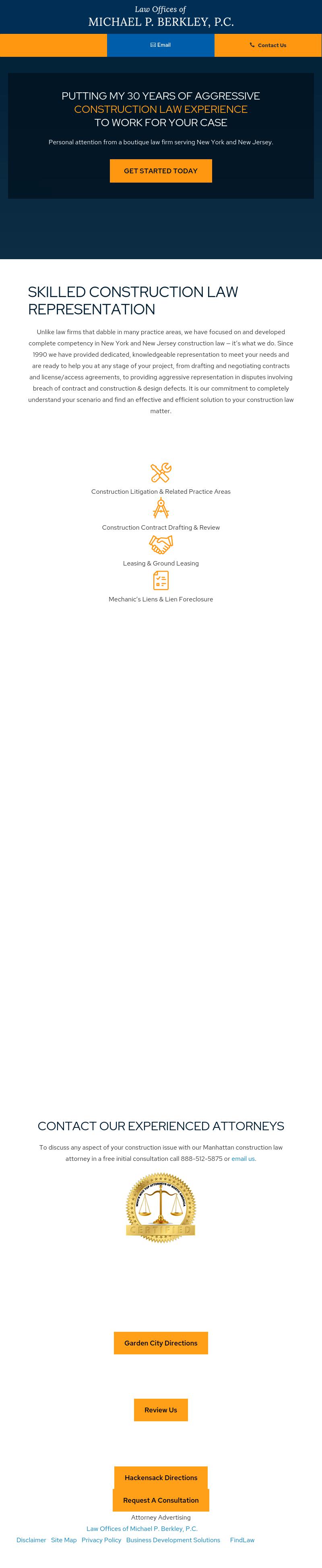 Law Offices of Michael P. Berkley, P.C Hackensack, NJ Office