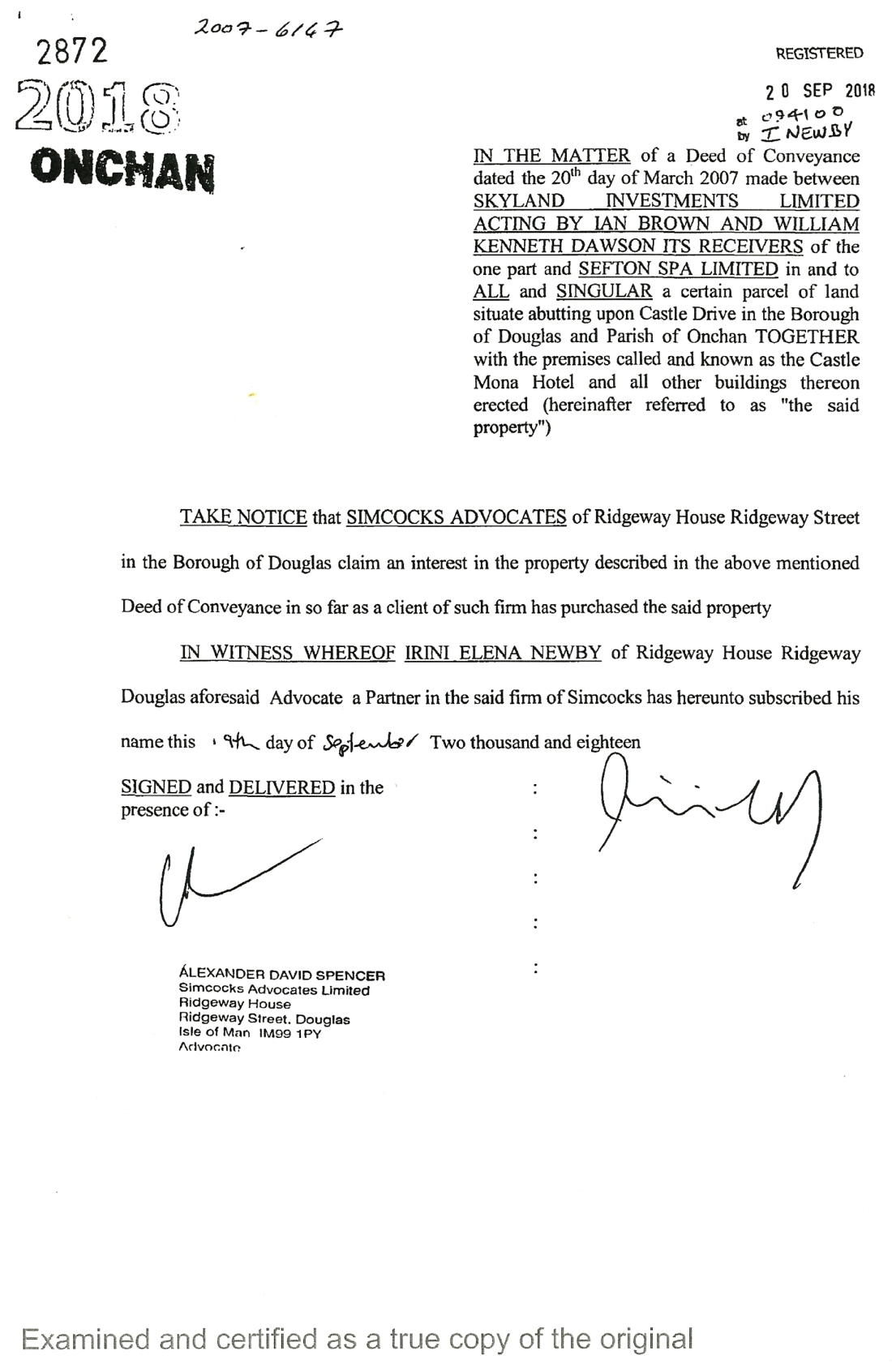 Simcocks Douglas, United Kingdom Office