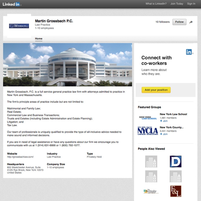 Martin Grossbach, P.C Rye Brook, NY Office