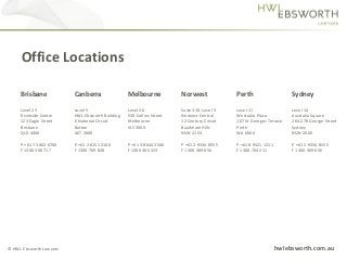 HWL Ebsworth Lawyers Brisbane, Australia Office