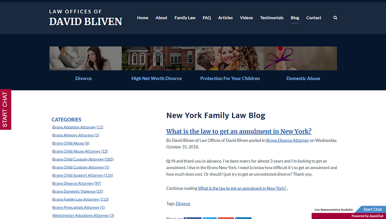 Law Offices of David Bliven New York, NY Office