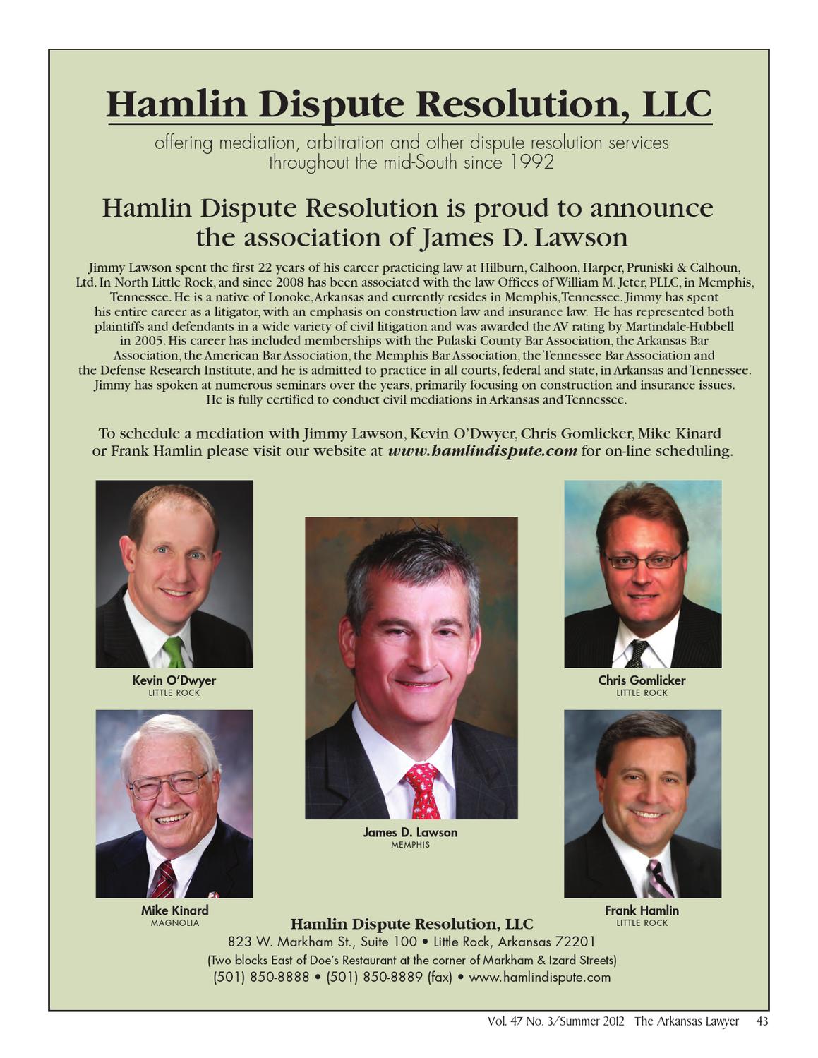 Hamlin Dispute Resolution Little Rock,  Office