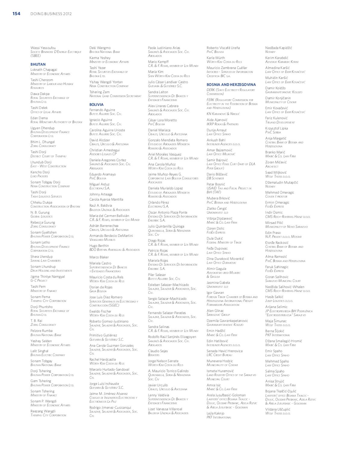 Bufete Aguirre Soc. Civ La Paz, Bolivia Office